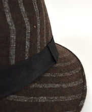 Load image into Gallery viewer, Westend Fall/Winter Striped Fedora Hat – Cotton Blend