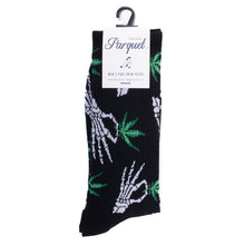 Load image into Gallery viewer, Parquet Men’s Skeleton Cannabis Novelty Socks