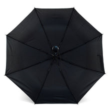 Load image into Gallery viewer, Parquet Black Telescopic Compact Umbrella – Auto-Open, Plastic Handle, 12" Travel Size