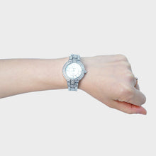 Load image into Gallery viewer, Nollia Silver Tone Ladies Dressy Watch – Crystal Accent Quartz Bracelet Style