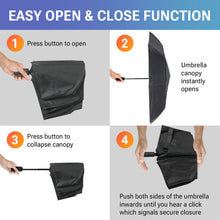 Load image into Gallery viewer, Parquet Auto Open & Close Compact Double Layer Telescopic Umbrella – 12" Wind-Resistant, Travel-Friendly