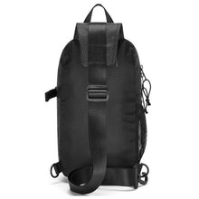 Load image into Gallery viewer, Black Polyester Sling Bag with Front Pocket – Spacious & Lightweight