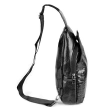 Load image into Gallery viewer, Vegan Leather Crocodile Sling Bag with Magnetic Snap Closure