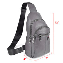 Load image into Gallery viewer, Vegan Leather Crossbody Sling Bag with Adjustable Strap
