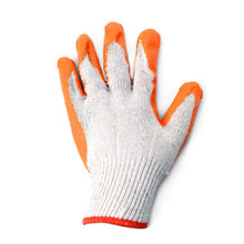 Load image into Gallery viewer, Heavy-Duty Rubber-Coated Work Gloves – Orange Palm Grip – One Size Fits Most