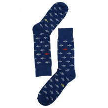 Load image into Gallery viewer, Parquet Men’s Shark Pattern Crew Socks