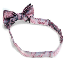 Load image into Gallery viewer, Laurant Bennet Paisley Banded Bow Tie & Matching Hanky Pocket Round Set