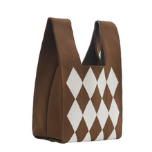 Load image into Gallery viewer, Nollia Mini Knit Tote Bag in brown