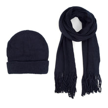 Load image into Gallery viewer, Men's Winter Knit Scarf and Hat Set