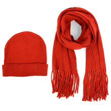 Load image into Gallery viewer, Men's Winter Knit Scarf and Hat Set