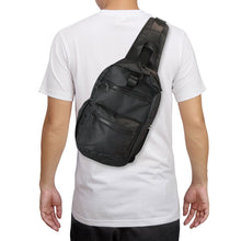 Load image into Gallery viewer, Waterproof Nylon Sling Bag for Travel and Fitness - Black with Bottle Holder