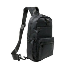 Load image into Gallery viewer, Waterproof Nylon Sling Bag for Travel and Fitness - Black with Bottle Holder