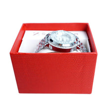 Load image into Gallery viewer, Nollia Silver Tone Ladies Dressy Watch – 41mm Floating Crystal Quartz Bracelet