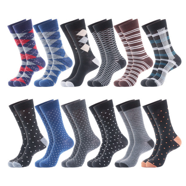 modern dress socks Vincent Di Mani Men’s 12-Pair Assorted Dress Socks