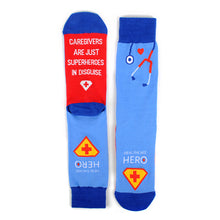 Load image into Gallery viewer, Parquet Health Care Heroes – Superheroes Ultra Premium Socks (Unisex)