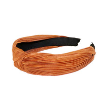Load image into Gallery viewer, Nollia Pleated Solid "C" Shaped Headband – 12 Color Options
