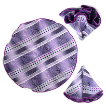 Load image into Gallery viewer, Laurant Bennet Bold Geometric Paisley Banded Bow Tie & Round Hanky Set