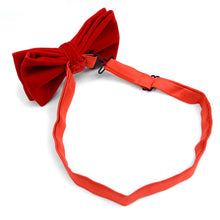 Load image into Gallery viewer, Parquet Men's Boxed Velvet Banded Bow Tie – Black, Red, or Navy