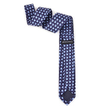 Load image into Gallery viewer, Feraricci Men’s Petite Flowers Cotton Skinny Tie Gift Set – Includes Matching Hanky & Lapel Flower (Red or Navy)