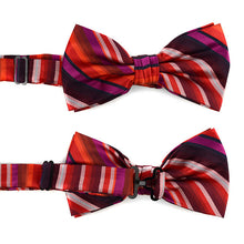 Load image into Gallery viewer, Laurant Bennet Bold Stripes Banded Bow Tie & Round Hanky Set