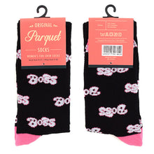 Load image into Gallery viewer, Women's Black & Pink "Boss" Novelty Socks
