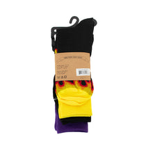 Load image into Gallery viewer, Parquet Men’s 90s Rap Themed 3-Pack Novelty Crew Socks – Mixed Colors
