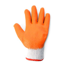 Load image into Gallery viewer, Heavy-Duty Rubber-Coated Work Gloves – Orange Palm Grip – One Size Fits Most