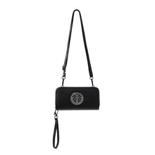Load image into Gallery viewer, Nollia Ladies Solid Color Wallet on String – Crossbody Wallet with Emblem Accent