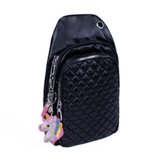 Load image into Gallery viewer, Nollia Bling Crystal Unicorn Head Keychain – Sparkly Rainbow Charm