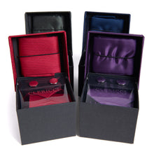 Load image into Gallery viewer, Clericci 12pc Men's Tie, Hanky & Cufflink Set in Premium Fabric Box – Coordinated Accessory Collection