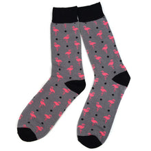 Load image into Gallery viewer, Parquet Men’s Flamingo Novelty Crew Socks