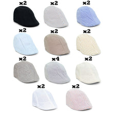 Load image into Gallery viewer, Feraricci 24-Piece Assorted Spring/Summer Patterned Flat Ivy Hats – One Size