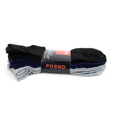 Load image into Gallery viewer, Men's Quarter-Cut Socks – 6 Pairs, Mixed Colors (2 Black, 2 Navy, 2 Gray)