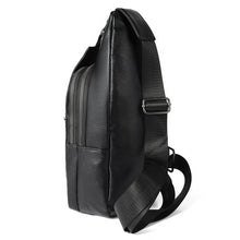 Load image into Gallery viewer, PU Leather Sling Bag - Adjustable with Slanted Zipper & Multi-Compartment