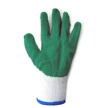 Load image into Gallery viewer, Heavy-Duty Latex Coated Green Work Gloves – Textured Grip, Knit Wrist, Multi-Purpose