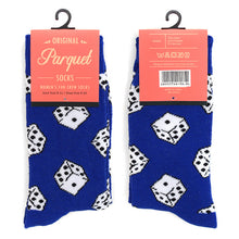Load image into Gallery viewer, Women's Royal Blue Dice Pattern Novelty Socks
