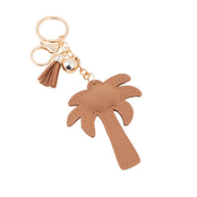 Load image into Gallery viewer, Nollia Bling Crystal Palm Tree Charm – Sparkly Tropical Tassel Keychain