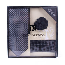 Load image into Gallery viewer, Umo Lorenzo 12-Piece Pattern Tie, Hanky & Lapel Pin Box Set