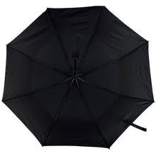 Load image into Gallery viewer, Parquet Black Compact Umbrella – Auto-Open, Rubberized Curved Handle, 12" Travel Size