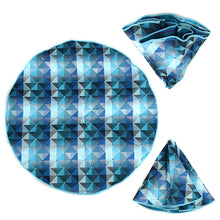 Load image into Gallery viewer, Laurant Bennet Abstract Pattern Banded Bow Tie & Matching Hanky Pocket Round Set