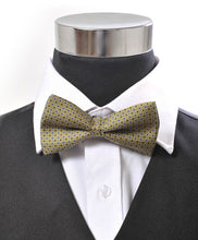 Load image into Gallery viewer, Silk Diamond Pattern Banded Bow Tie – Printed Twill, Boxed