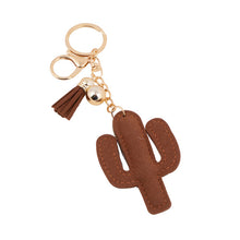 Load image into Gallery viewer, Nollia Bling Crystal Leopard Cactus Charm – Sparkly Keychain Accessory