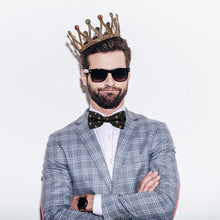 Load image into Gallery viewer, Men's Fleur-de-lis Banded Bow Tie