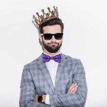 Load image into Gallery viewer, Men's Fleur-de-lis Banded Bow Tie