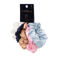 Load image into Gallery viewer, Nollia 5-Pack Oversized Satin-Feel Hair Scrunchie Set – Soft, Luxurious Hair Accessories