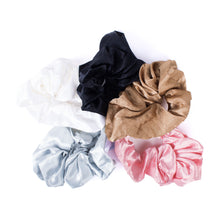 Load image into Gallery viewer, Nollia 5-Pack Oversized Satin-Feel Hair Scrunchie Set – Soft, Luxurious Hair Accessories