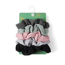 Load image into Gallery viewer, Nollia 5-Pack Corduroy-Feel Scrunchie Set – Soft Textured Hair Accessories