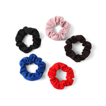 Load image into Gallery viewer, Nollia 5-Pack Corduroy-Feel Scrunchie Set – Soft Textured Hair Accessories