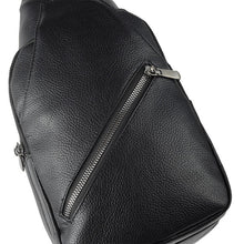 Load image into Gallery viewer, PU Leather Sling Bag - Adjustable with Slanted Zipper & Multi-Compartment