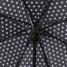 Load image into Gallery viewer, Nollia Compact White Polka Dot Auto-Open Umbrella – 12" Travel Size, Wind-Resistant